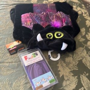 Doggie Halloween costume in XL and reusable rain boots in L (3-4inch paws)